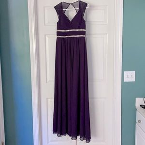 Royal Purple Floor-Length Gown